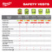 Milwaukee 48-73-5051 Class 2 High Visibility Orange Performance Safety Vest - S/M