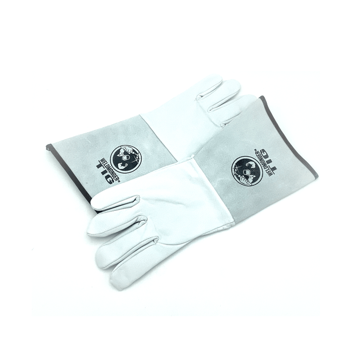 Weldmonger® TIG Welding Gloves - White/Gray 5.9" Cuff
