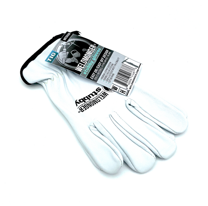 Weldmonger® TIG Welding Gloves - White "Stubby®"