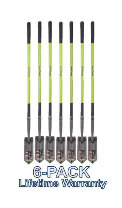 Heavy Duty Trench Spade with Fiberglass Handle 6-Pack