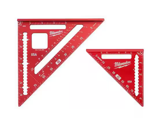 7 in. Rafter Square and 4-1/2 in. Aluminum Trim Square Set