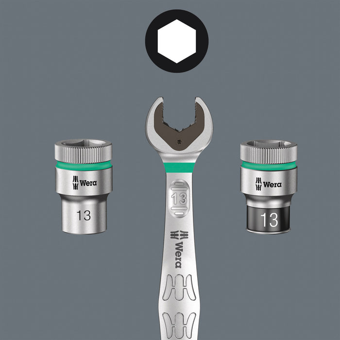 Wera 8790 HMB Zyklop 3/8" socket, 14 x 29 mm 05003559001, view 3