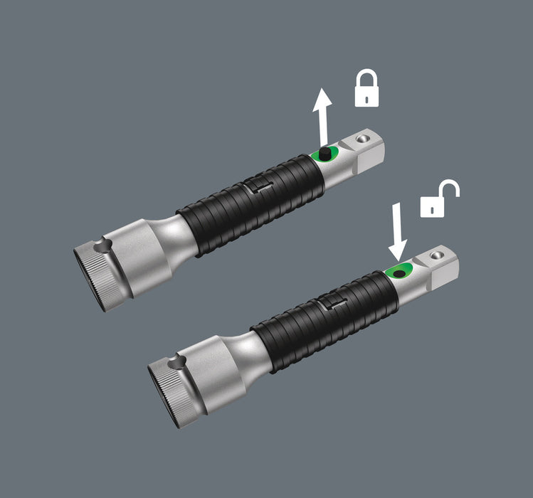 Wera 8796 LC Zyklop "flexible-lock" extension with free-turning sleeve, long, 1/2", 1/2" x 250 mm 05003643001, view 3