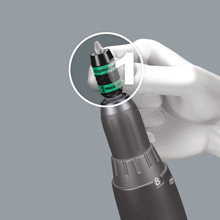 Wera 887/4 RR Rapidaptor Universal Bit Holder with ring magnet, 1/4" x 57 mm 05052490001, view 6
