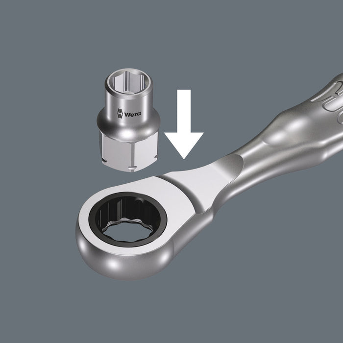 Wera 8790 FA Zyklop socket with 1/4" and Hexagon 11 drive, 5 mm 05003667001, view 3