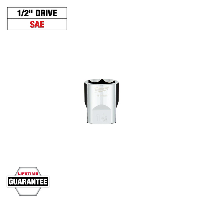 Milwaukee 1-1/16 in. X 1/2 in. drive SAE 6 Point Standard Socket 1 pc 45-34-9109, main product view