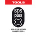 Diablo DMAPLA4450 1/2" x 8" x 14" AMPED™ Rebar Demon™ SDS-Plus 4-Cutter Full Carbide Head Dust Extraction Hammer Drill Bit - Tools image