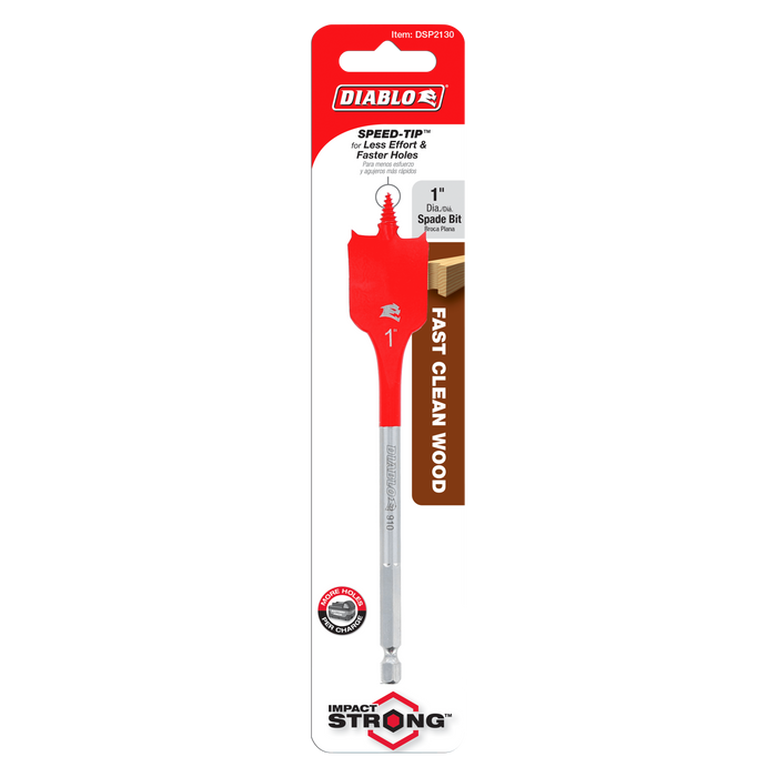 Diablo DSP2130 1" x 6" Spade Bit for Wood - Package image