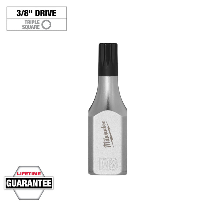 Milwaukee 3/8in. Drive 8mm Triple Square Bit Socket, 45-34-1142, main product view