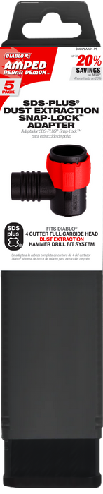 Diablo DMAPLAAD1-P5 AMPED™ Rebar Demon™ SDS-Plus Snap-Lock™ Adapter (5-pk) - Package image