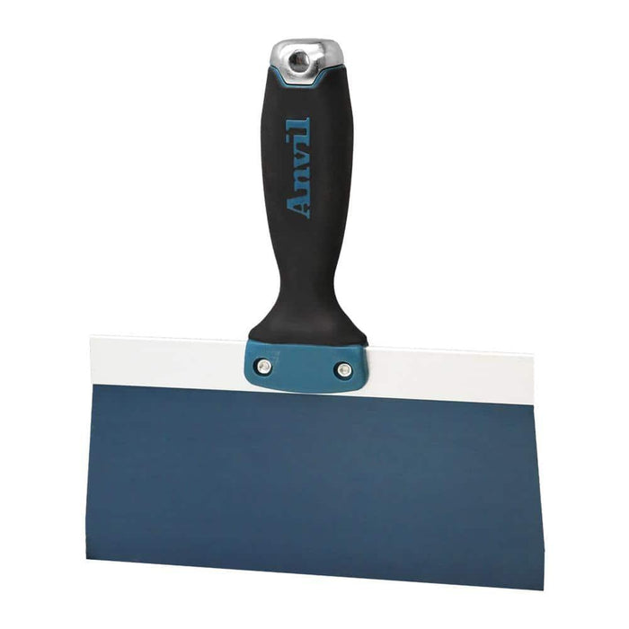 Anvil 8 in. Blue Steel Taping Knife with Soft Grip Handle
