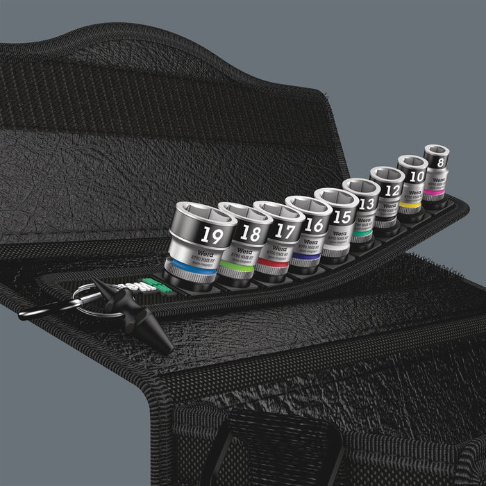 Wera Belt B 1 Zyklop socket set with holding function, 3/8" drive, 10 pieces 05003970001, view 9
