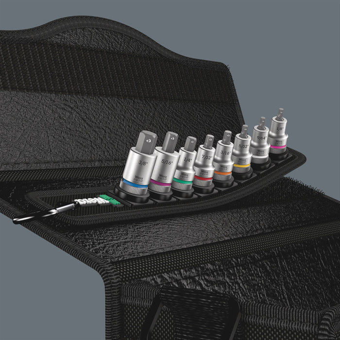 Wera Belt B Imperial 1 Zyklop In-Hex-Plus bit socket set with holding function, 3/8" drive, 8 pieces 05003974001, view 8