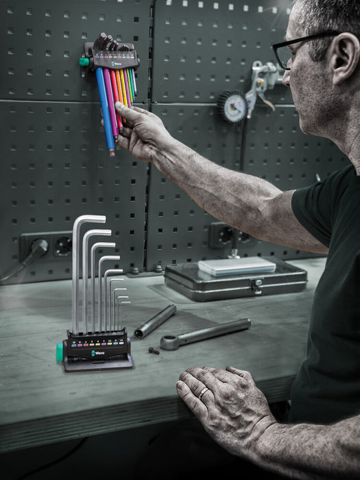 Wera 950/9 Hex-Plus Multicolour 3 L-key set, metric, BlackLaser, 10 pieces 05133165001, view 3