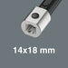 Wera 7774/3 Bit adapter insert, 5/16", 14x18 mm, 14x18 x 5/16" x 58 mm 05078642001, view 2