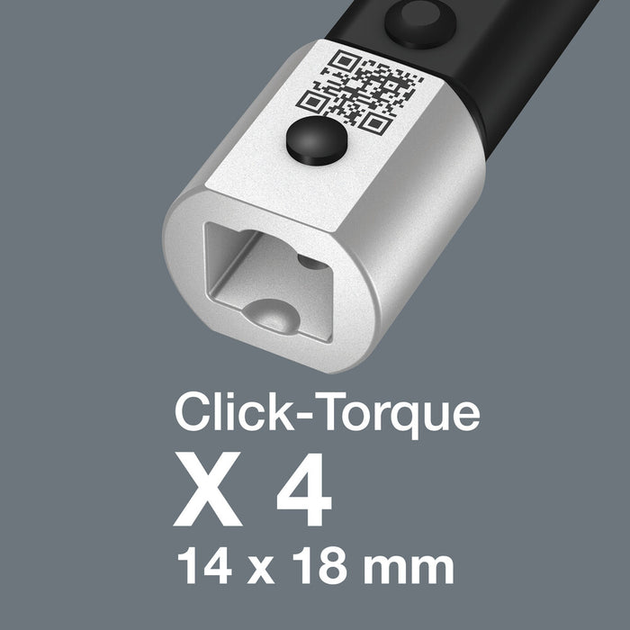 Wera Click-Torque X 4 torque wrench for insert tools, 40-200 Nm, 14x18 x 40-200 Nm 05075654001, view 3