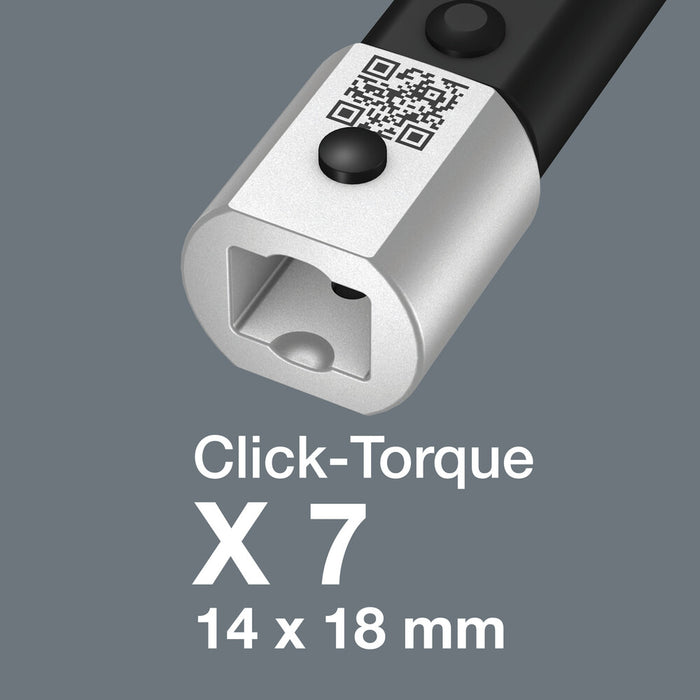 Wera Click-Torque X 7 torque wrench for insert tools, 10-100 Nm, 14x18 x 10-100 Nm 05075657001, view 4