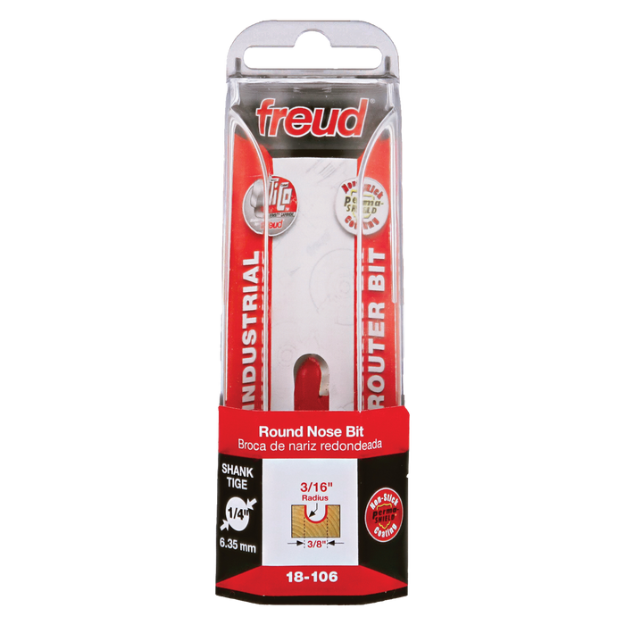 Freud 18-106 3/16" Radius Round Nose Bit - Package image
