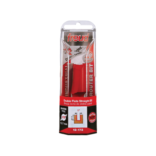 Freud 12-172 1" (Dia.) Double Flute Straight Bit (Eclipse Grind) - Package image
