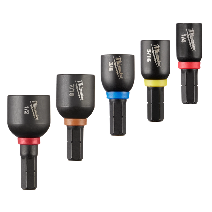 Milwaukee Shockwave 1-1/2 in. L Insert Nut Driver Set Steel 5 pc 49-66-4563, main product view