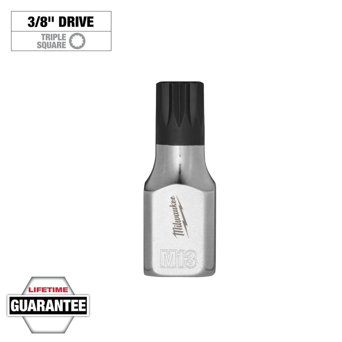 Milwaukee 3/8in. Drive 13mm Triple Square Bit Socket, 45-34-1146, main product view