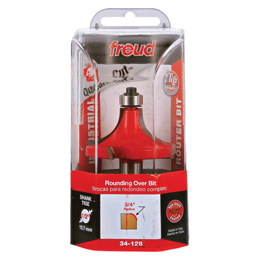 Freud 34-128 3/4" Quadra-Cut Radius Rounding Over Bit - Package image
