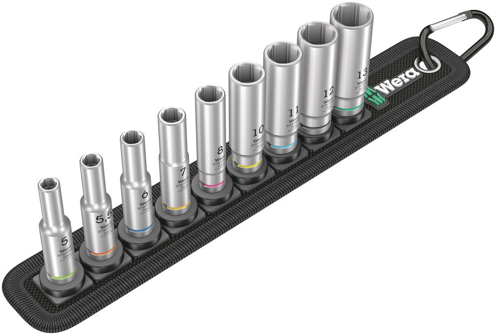 Belt A Deep 1 socket set, 1/4" drive