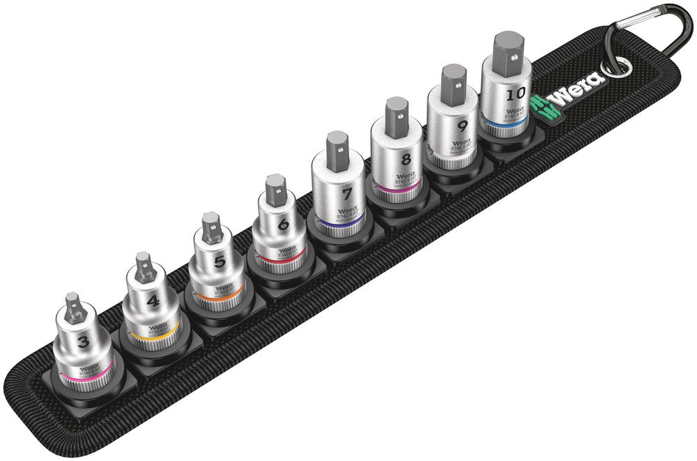 Belt B 2 Zyklop In-Hex-Plus bit socket set with holding function, 3/8" drive