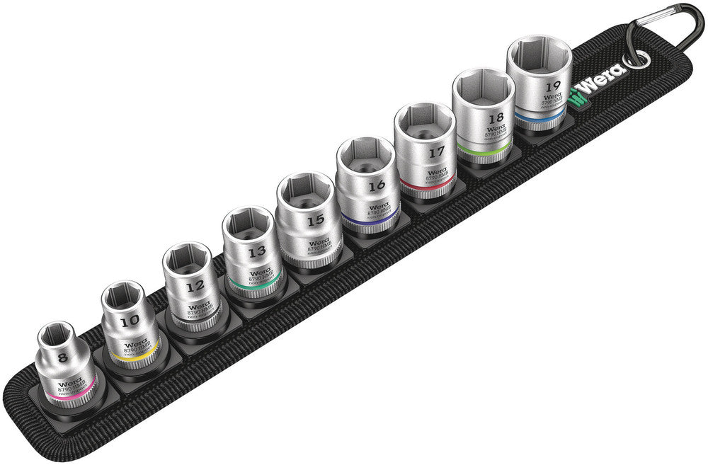 Belt B 4 Zyklop socket set, 3/8" drive