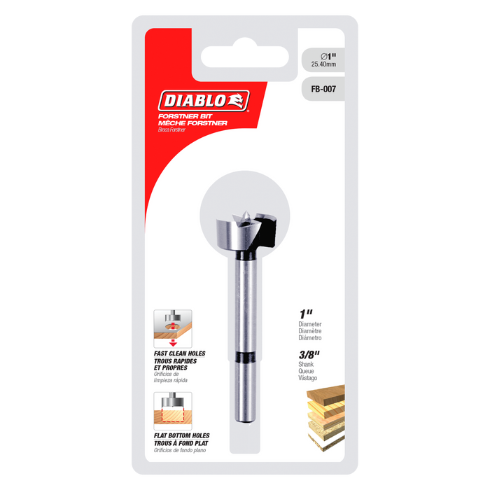 Diablo FB-007 1" Forstner Bit for Wood - Package image