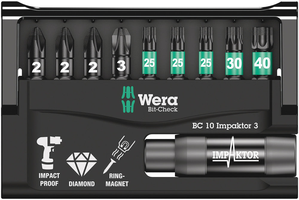 Wera Bit-Check 10 Impaktor 3, 10 pieces 05057683001, view 2