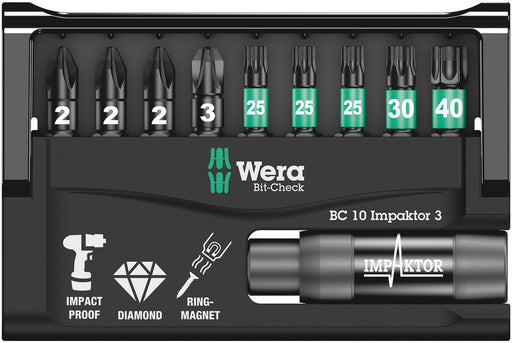 Wera Bit-Check 10 Impaktor 3, 10 pieces 05057683001, view 2