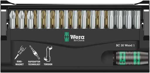 Wera Bit-Check 30 Wood 1, 30 pieces 05057433001, view 2