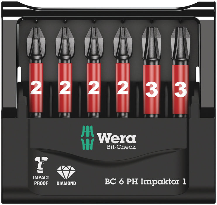 Wera Bit-Check 6 PH Impaktor 1, 6 pieces 05057691001, view 2