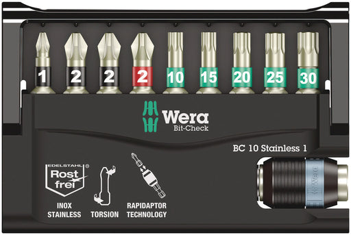 Wera Bit-Check 10 Stainless 1, 10 pieces 05071110001, view 2