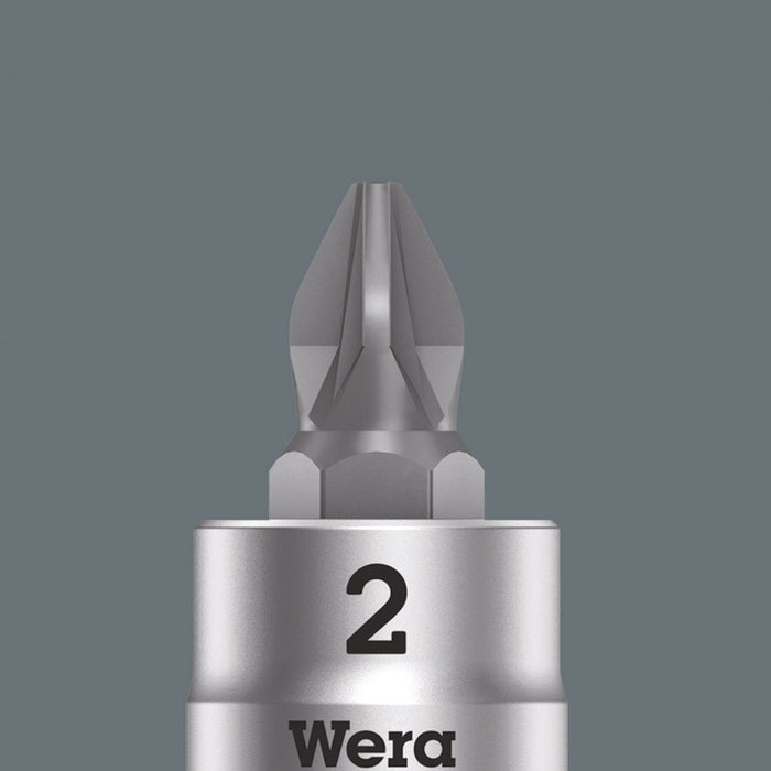 Wera 8755 A Pozidriv Zyklop bit socket, 1/4" drive, PZ 1 x 28 mm 05003353001, view 4