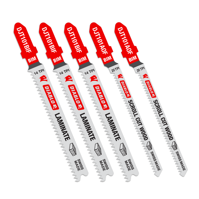 Diablo DJT505 5-Piece Bi-Metal Jig Saw Blade Set for Laminate Material - Main image