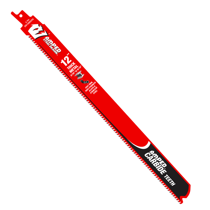 Diablo DS1208CFA 12" 8TPI AMPED™ Steel Demon™ Carbide Teeth Reciprocating Saw Blades for Thick Metal - Main image