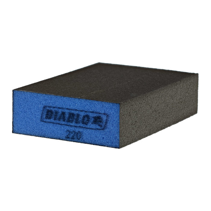 Diablo DFBBLOCMFN01G 4" x 2-3/4" x 1" 220-Grit Flat Edge Sanding Sponge - Main image