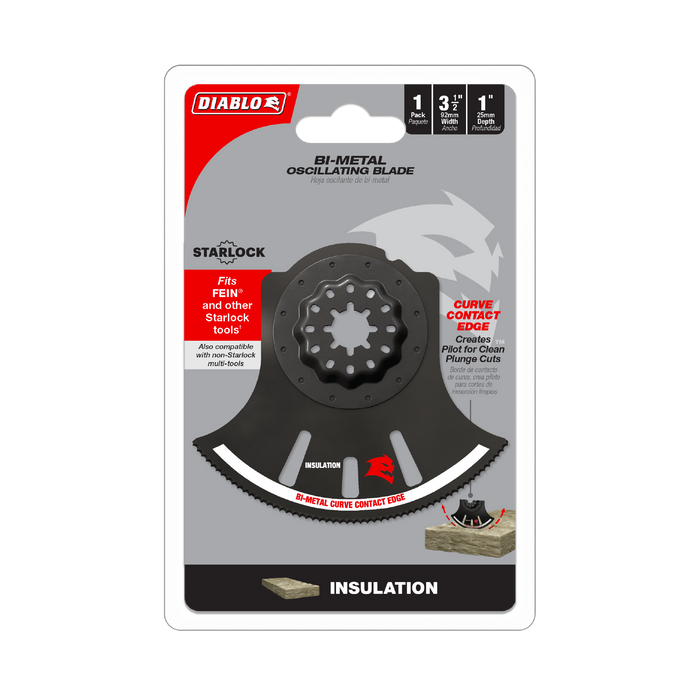 Diablo DOS350RI 3-1/2" Starlock Bi-Metal Oscillating Blade for Insulation - Package image