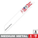 Milwaukee Sawzall 6 in. Bi-Metal Double Duty Upgrade Reciprocating Saw Blade 18 TPI 5 pk 48-00-5184, main product view