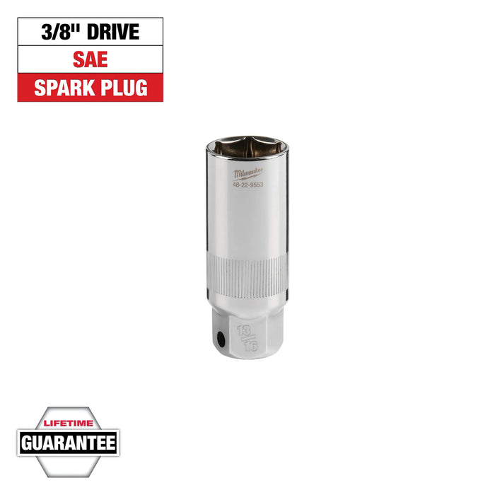 Milwaukee 3/8in. Drive 13/16in. Spark Plug Socket 48-22-9553, main product view