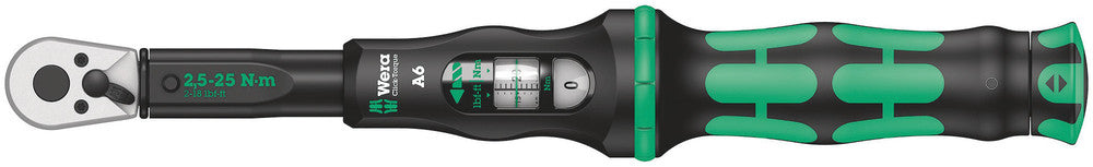 Click-Torque A 6 torque wrench with reversible ratchet, 2.5-25 Nm