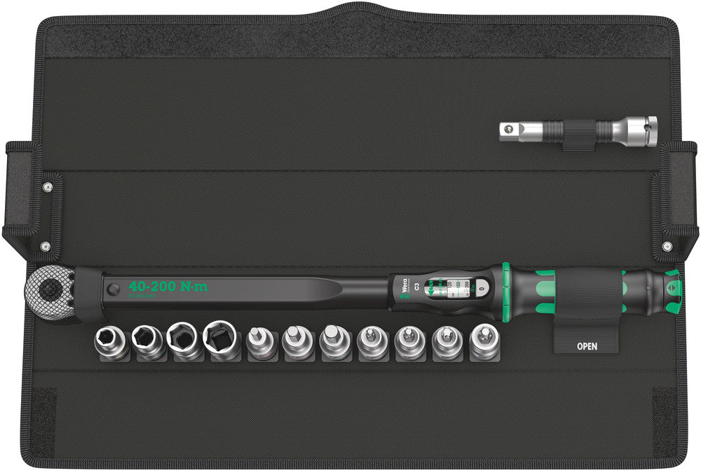 Wera Click-Torque C 3 Set 1, 40-200 Nm, 13 pieces 05075680001, view 2