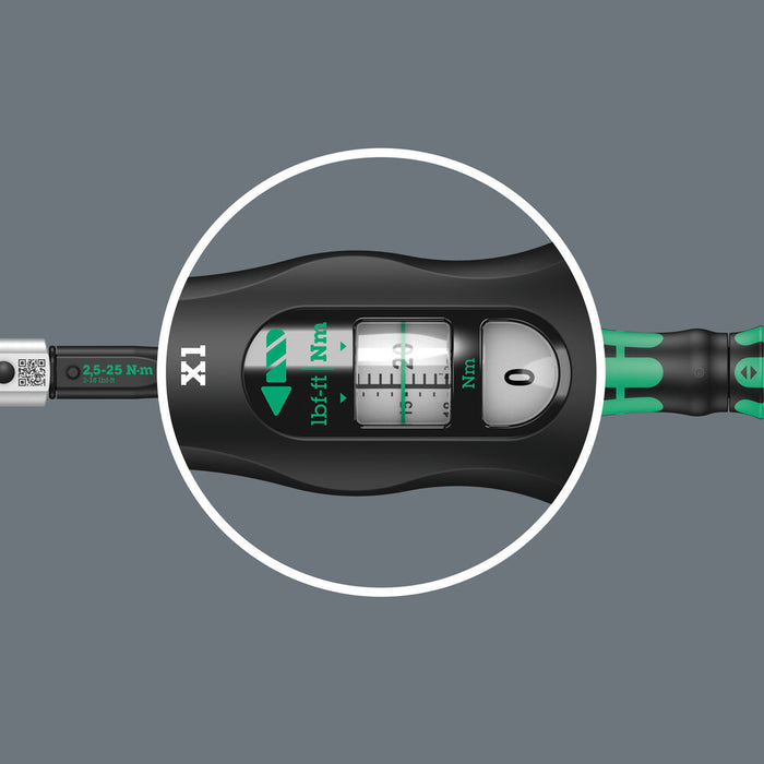 Wera Click-Torque X 1 torque wrench for insert tools, 2.5-25 Nm, 9x12 x 2.5-25 Nm 05075651001, view 5