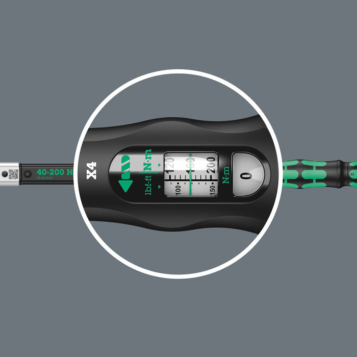 Wera Click-Torque X 4 torque wrench for insert tools, 40-200 Nm, 14x18 x 40-200 Nm 05075654001, view 5
