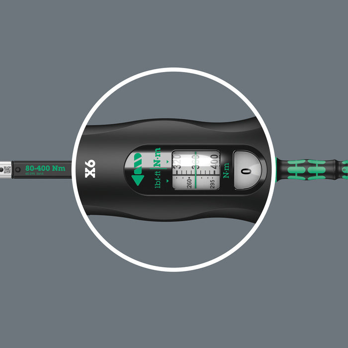 Wera Click-Torque X 6 torque wrench for insert tools, 80-400 Nm, 14x18 x 80-400 Nm 05075656001, view 6