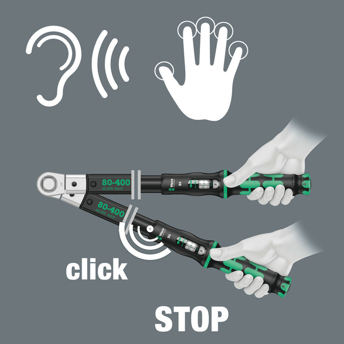 Wera Click-Torque X 6 torque wrench for insert tools, 80-400 Nm, 14x18 x 80-400 Nm 05075656001, view 8