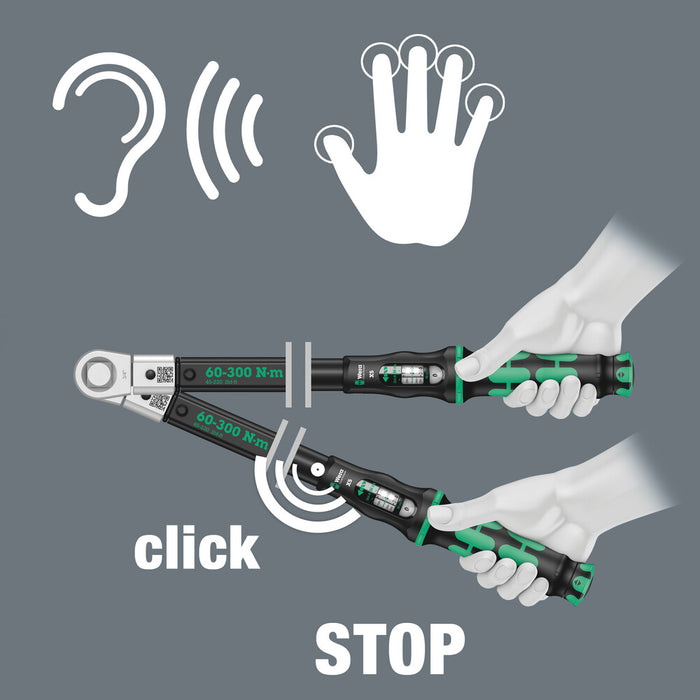 Wera Click-Torque X 5 torque wrench for insert tools, 60-300 Nm, 14x18 x 60-300 Nm 05075655001, view 7