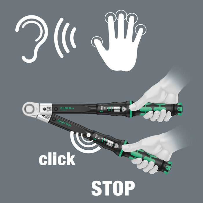 Wera Click-Torque X 7 torque wrench for insert tools, 10-100 Nm, 14x18 x 10-100 Nm 05075657001, view 8